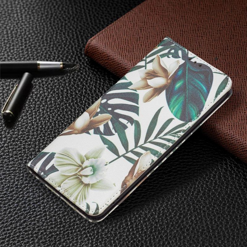 Capa De Celular Para Xiaomi Redmi Note 11 Pro Plus 5G Flip Folhas