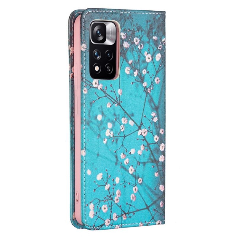 Capa De Celular Para Xiaomi Redmi Note 11 Pro Plus 5G Flip Ramos Floridos