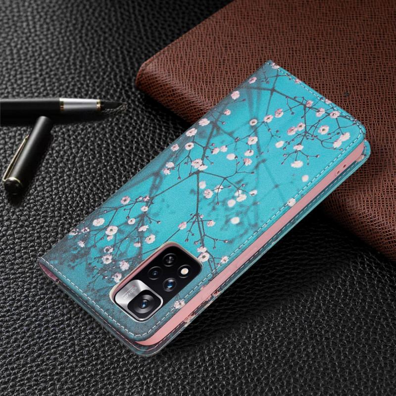 Capa De Celular Para Xiaomi Redmi Note 11 Pro Plus 5G Flip Ramos Floridos