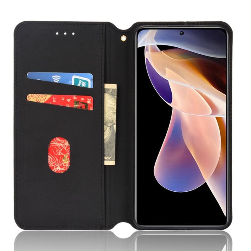 Capa De Celular Para Xiaomi Redmi Note 11 Pro Plus 5G Flip Textura 3d Com Efeito De Couro