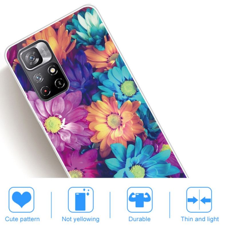 Capa De Celular Para Xiaomi Redmi Note 11 Pro Plus 5G Flores Flexíveis