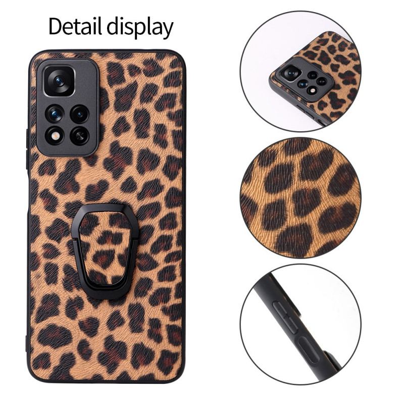 Capa De Celular Para Xiaomi Redmi Note 11 Pro Plus 5G Suporte De Anel Estilo Leopardo