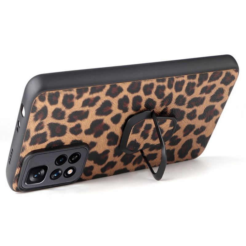 Capa De Celular Para Xiaomi Redmi Note 11 Pro Plus 5G Suporte De Anel Estilo Leopardo