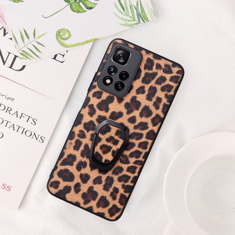 Capa De Celular Para Xiaomi Redmi Note 11 Pro Plus 5G Suporte De Anel Estilo Leopardo