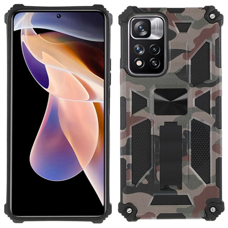 Capa De Celular Para Xiaomi Redmi Note 11 Pro Plus 5G Suporte Removível De Camuflagem