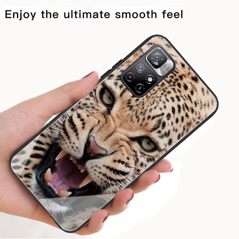 Capa De Celular Para Xiaomi Redmi Note 11 Pro Plus 5G Vidro Temperado Leopardo