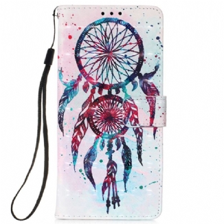 Capa De Couro Para Xiaomi Redmi Note 11 Pro Plus 5G Apanhador De Sonhos Aquarela