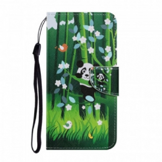 Capa De Couro Para Xiaomi Redmi Note 11 Pro Plus 5G Caminhada Do Panda