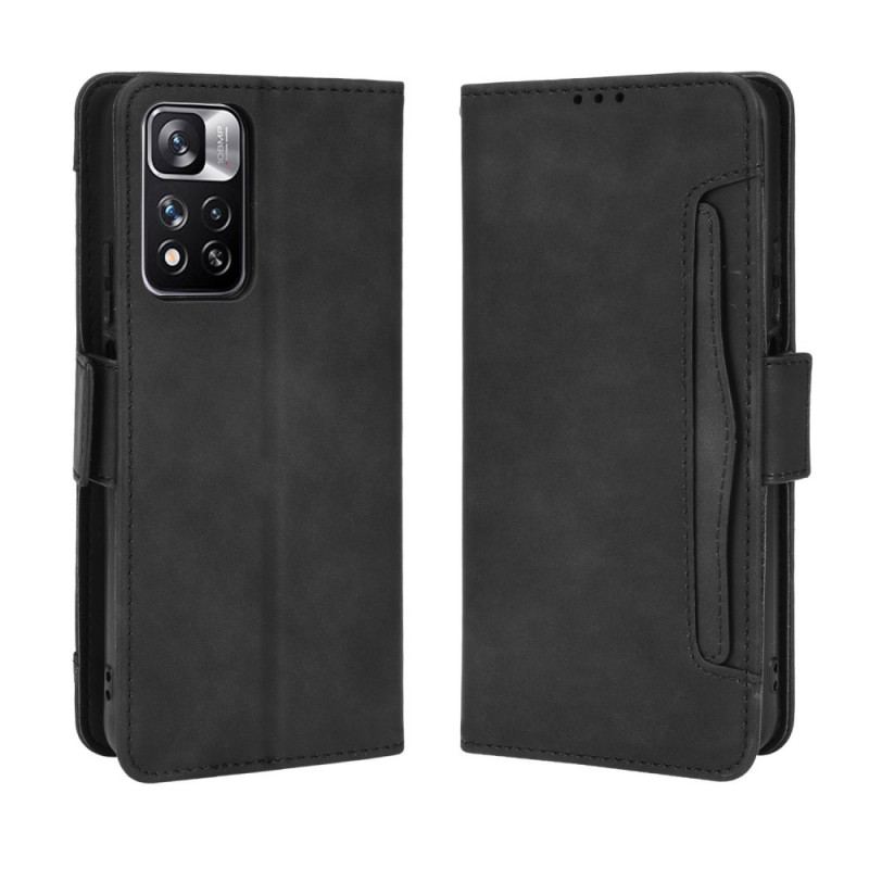 Capa De Couro Para Xiaomi Redmi Note 11 Pro Plus 5G Cartões Múltiplos