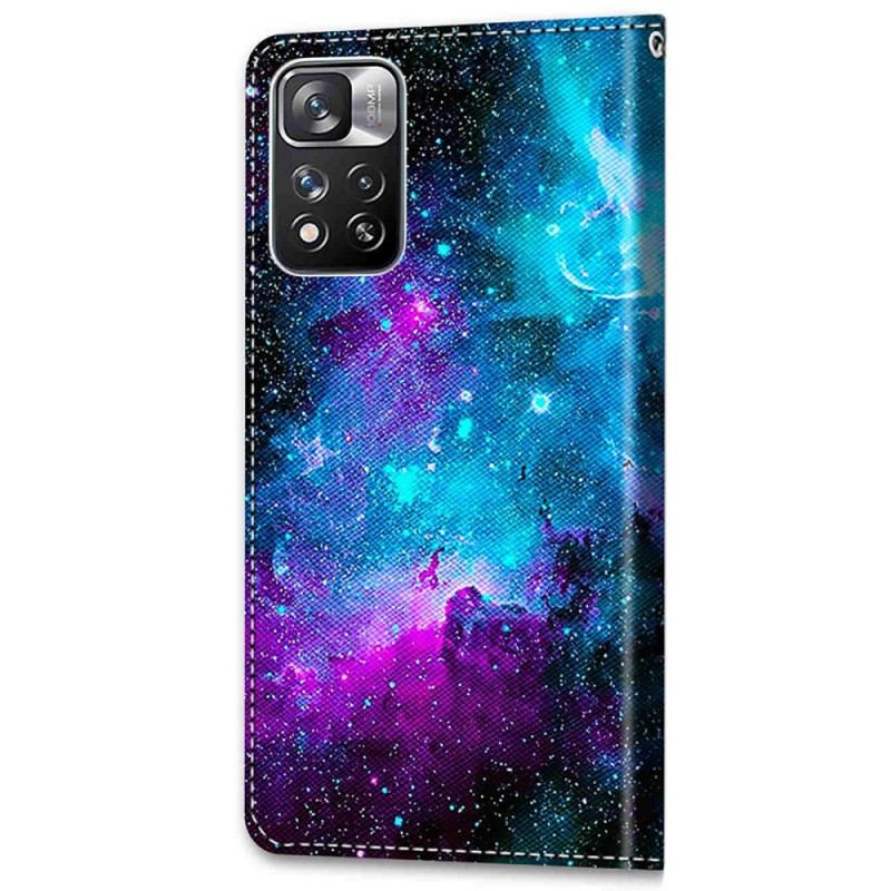 Capa De Couro Para Xiaomi Redmi Note 11 Pro Plus 5G Céu Cósmico