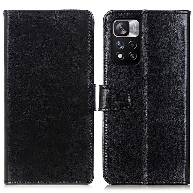 Capa De Couro Para Xiaomi Redmi Note 11 Pro Plus 5G Efeito Couro Brilhante