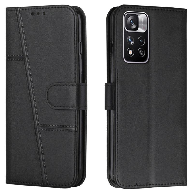 Capa De Couro Para Xiaomi Redmi Note 11 Pro Plus 5G Couro Falso Premium