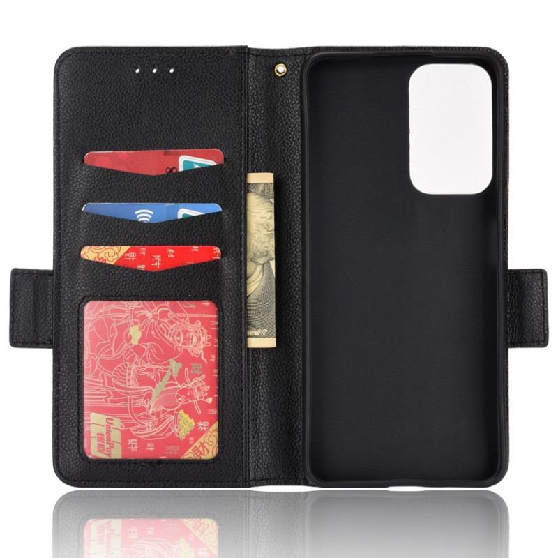 Capa De Couro Para Xiaomi Redmi Note 11 Pro Plus 5G Fecho Duplo De Couro De Lichia