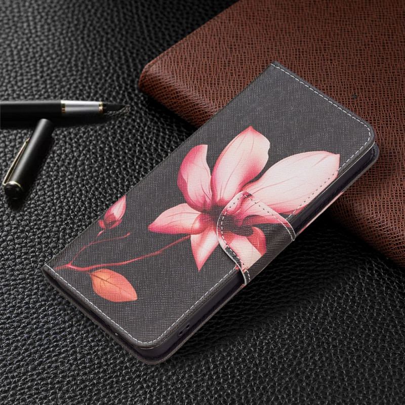 Capa De Couro Para Xiaomi Redmi Note 11 Pro Plus 5G Flor Rosa