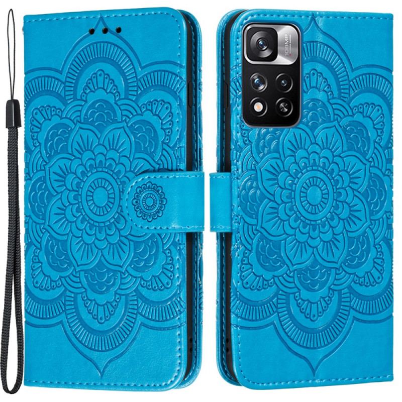 Capa De Couro Para Xiaomi Redmi Note 11 Pro Plus 5G Mandala Completa