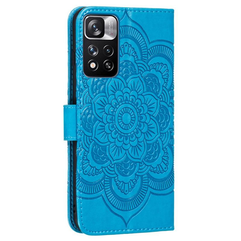 Capa De Couro Para Xiaomi Redmi Note 11 Pro Plus 5G Mandala Completa