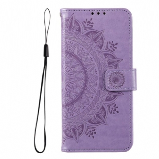 Capa De Couro Para Xiaomi Redmi Note 11 Pro Plus 5G Mandala Do Sol