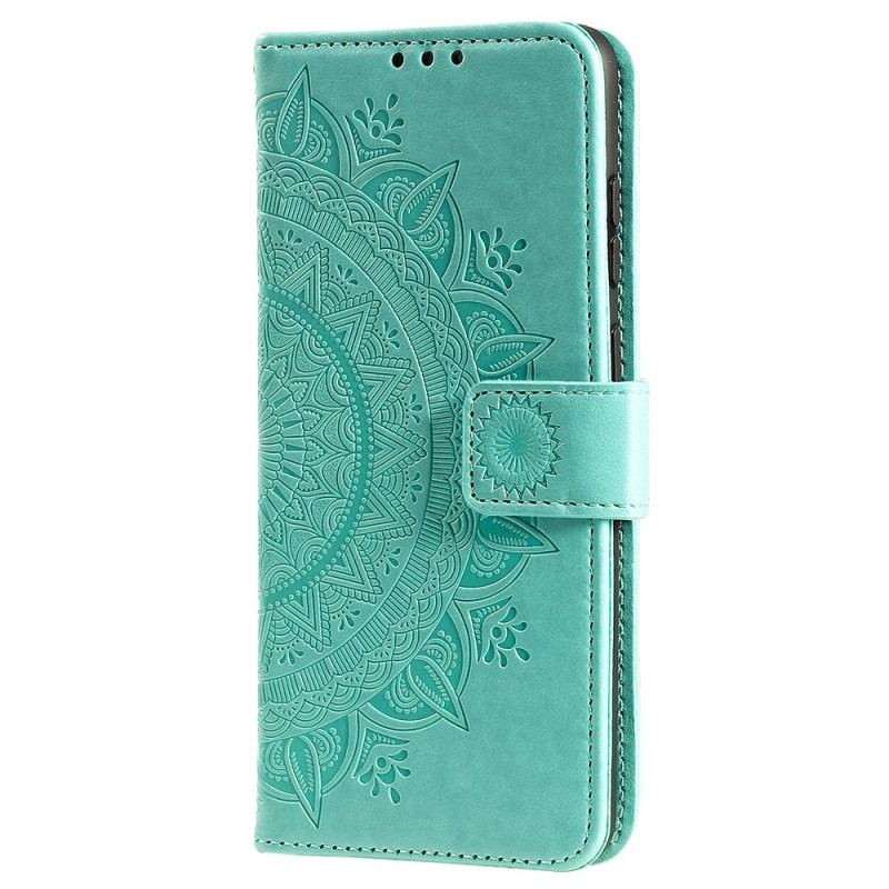 Capa De Couro Para Xiaomi Redmi Note 11 Pro Plus 5G Mandala Do Sol