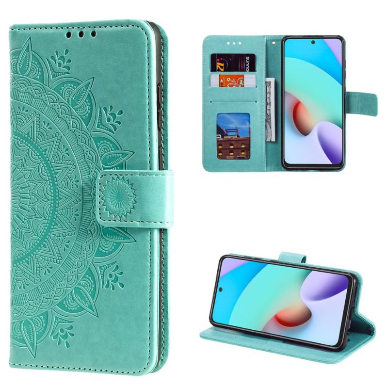 Capa De Couro Para Xiaomi Redmi Note 11 Pro Plus 5G Mandala Do Sol