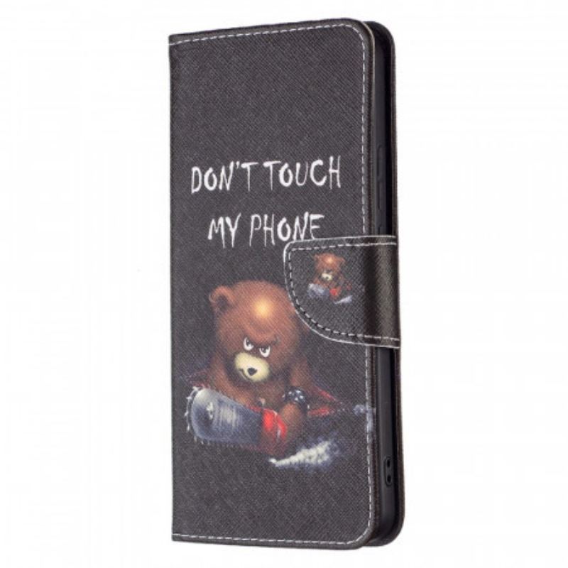 Capa De Couro Para Xiaomi Redmi Note 11 Pro Plus 5G Urso Perigoso