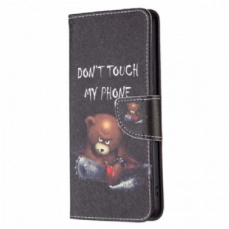 Capa De Couro Para Xiaomi Redmi Note 11 Pro Plus 5G Urso Perigoso