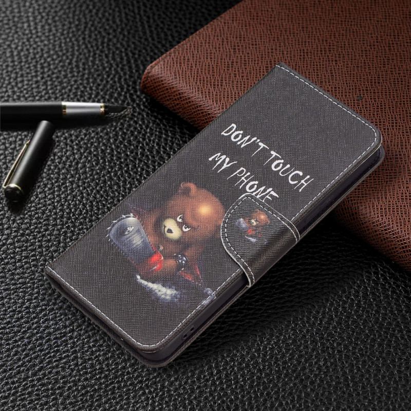 Capa De Couro Para Xiaomi Redmi Note 11 Pro Plus 5G Urso Perigoso