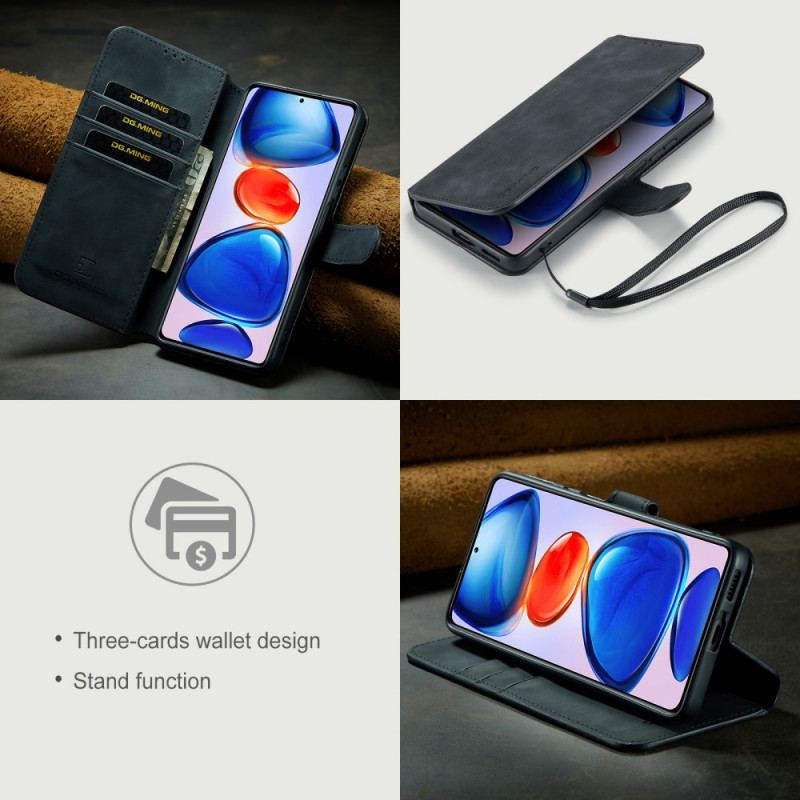 Capa Em Pele Para Xiaomi Redmi Note 11 Pro Plus 5G Dg.ming Retro