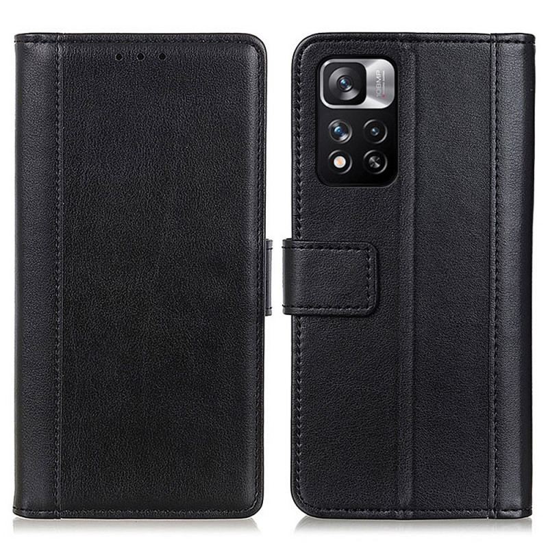 Capa Em Pele Para Xiaomi Redmi Note 11 Pro Plus 5G Estilo De Couro