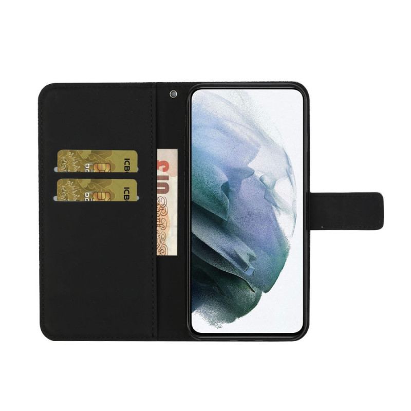 Capa Em Pele Para Xiaomi Redmi Note 11 Pro Plus 5G Padrão De Tapeçaria