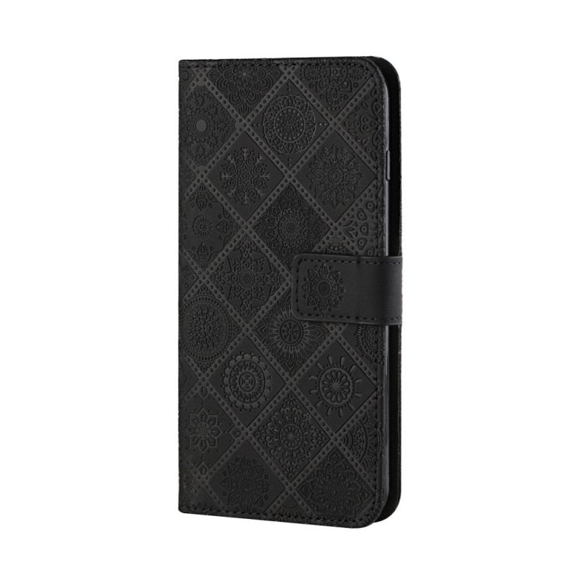 Capa Em Pele Para Xiaomi Redmi Note 11 Pro Plus 5G Padrão De Tapeçaria