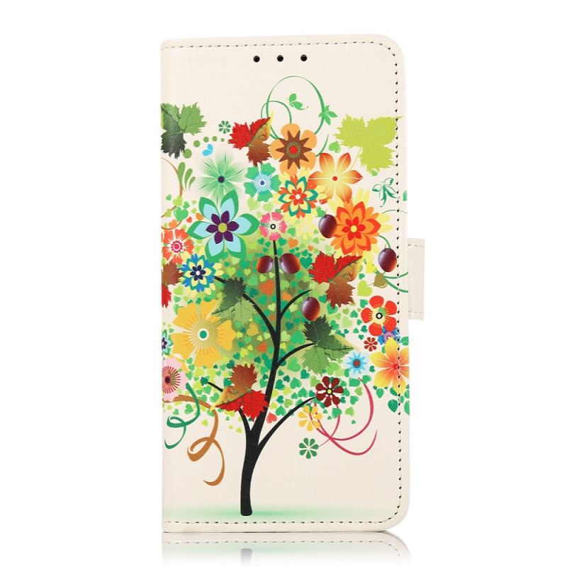 Capa Flip Para Xiaomi Redmi Note 11 Pro Plus 5G Árvore Florida