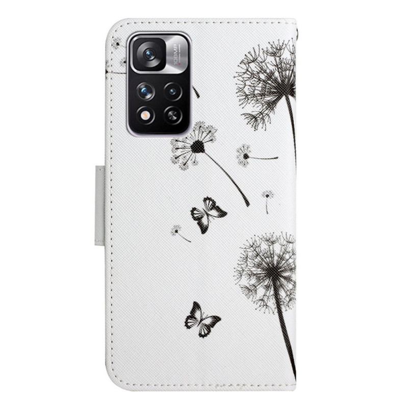 Capa Flip Para Xiaomi Redmi Note 11 Pro Plus 5G Bebê Amor Dente De Leão