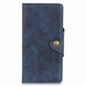 Capa Flip Para Xiaomi Redmi Note 11 Pro Plus 5G Botão De Couro Falso