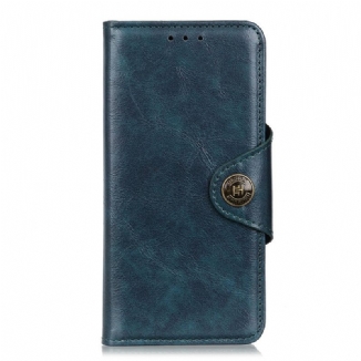 Capa Flip Para Xiaomi Redmi Note 11 Pro Plus 5G Botão Envernizado Imitação De Couro Khazneh