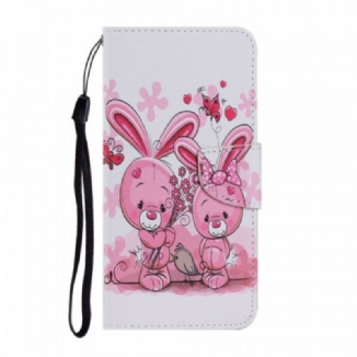 Capa Flip Para Xiaomi Redmi Note 11 Pro Plus 5G Coelhos