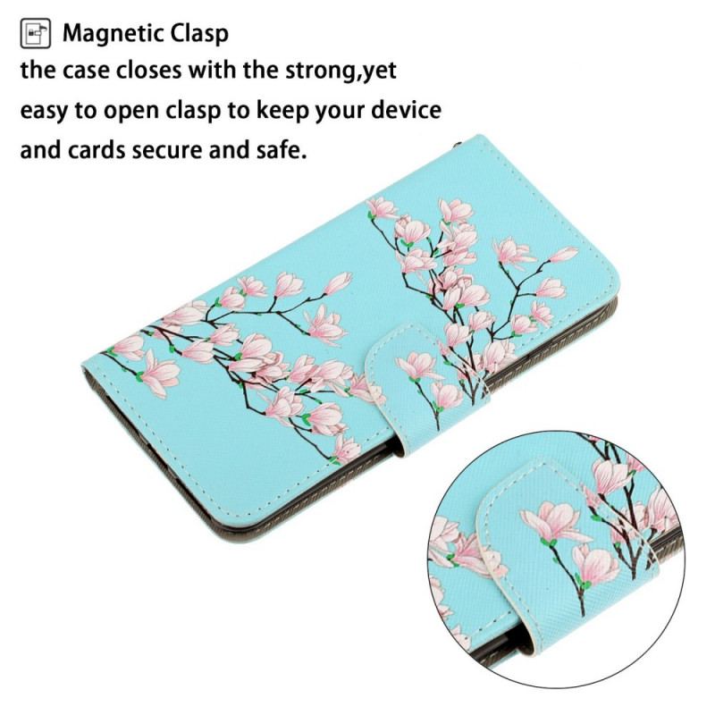 Capa Flip Para Xiaomi Redmi Note 11 Pro Plus 5G De Cordão Arbusto Strappy