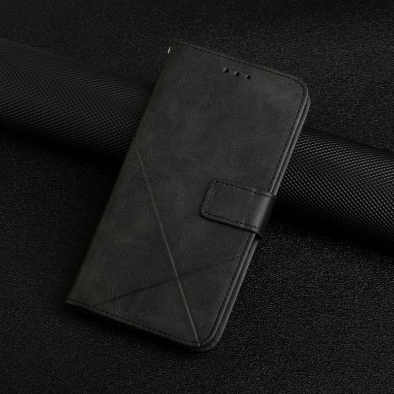 Capa Flip Para Xiaomi Redmi Note 11 Pro Plus 5G De Cordão Linhas De Alças Com Efeito De Couro