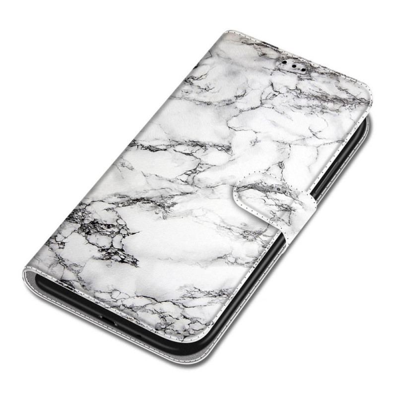 Capa Flip Para Xiaomi Redmi Note 11 Pro Plus 5G De Cordão Strappy Marble Elegance