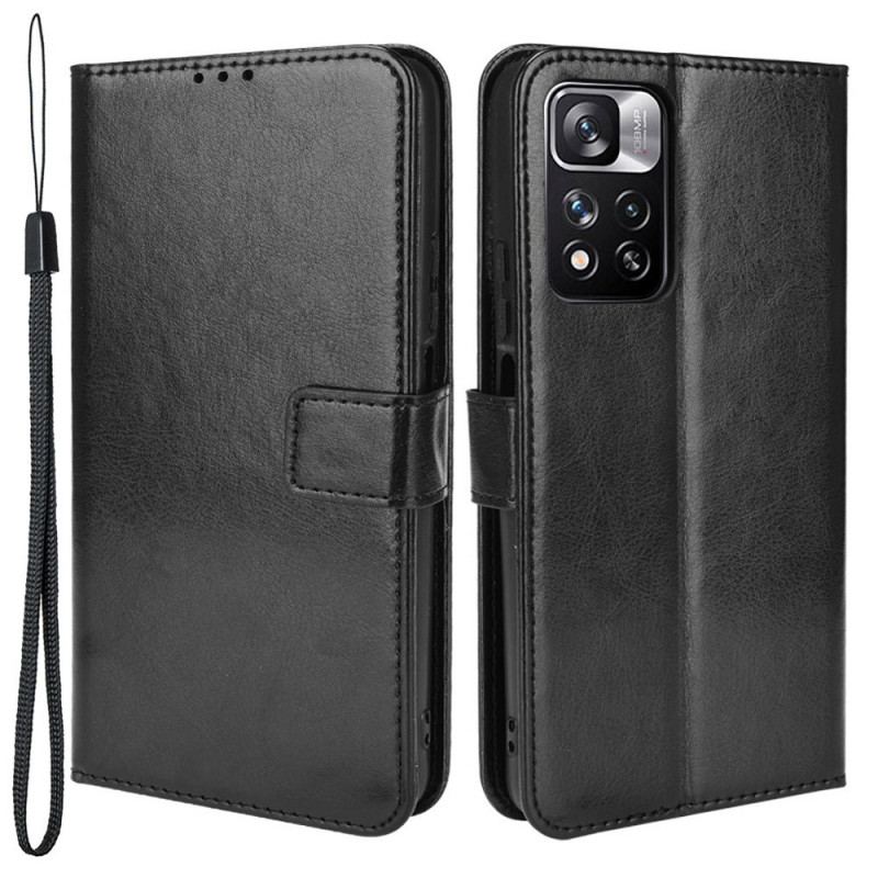 Capa Flip Para Xiaomi Redmi Note 11 Pro Plus 5G Couro Falso Chamativo