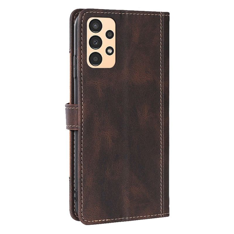 Capa Flip Para Xiaomi Redmi Note 11 Pro Plus 5G Couro Sintético Bicolor Estiloso