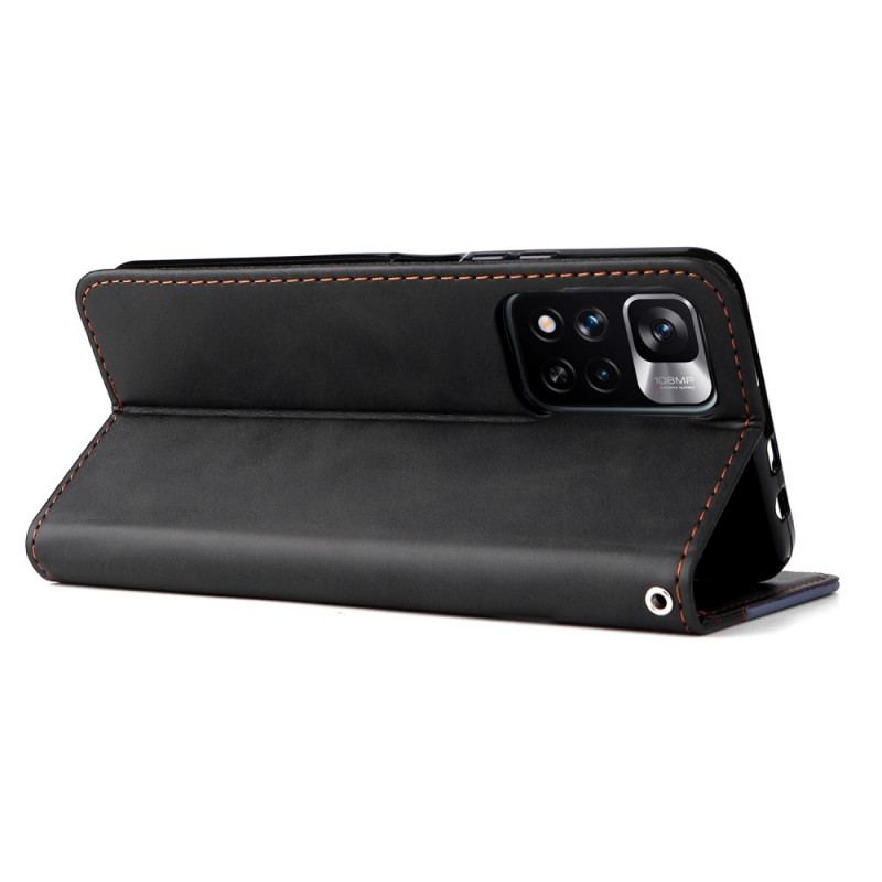 Capa Flip Para Xiaomi Redmi Note 11 Pro Plus 5G Dois Tons