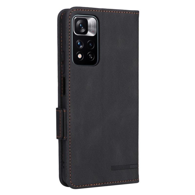 Capa Flip Para Xiaomi Redmi Note 11 Pro Plus 5G Estilo De Couro