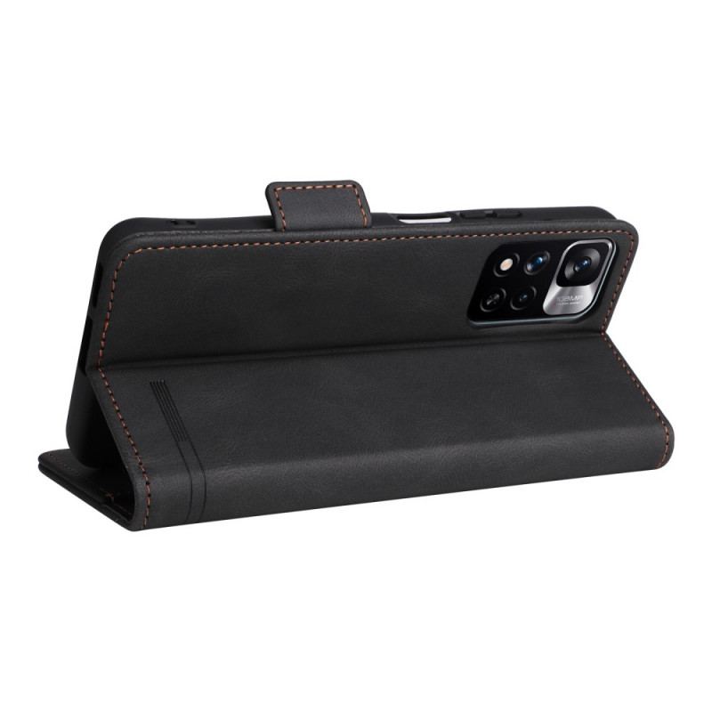 Capa Flip Para Xiaomi Redmi Note 11 Pro Plus 5G Estilo De Couro