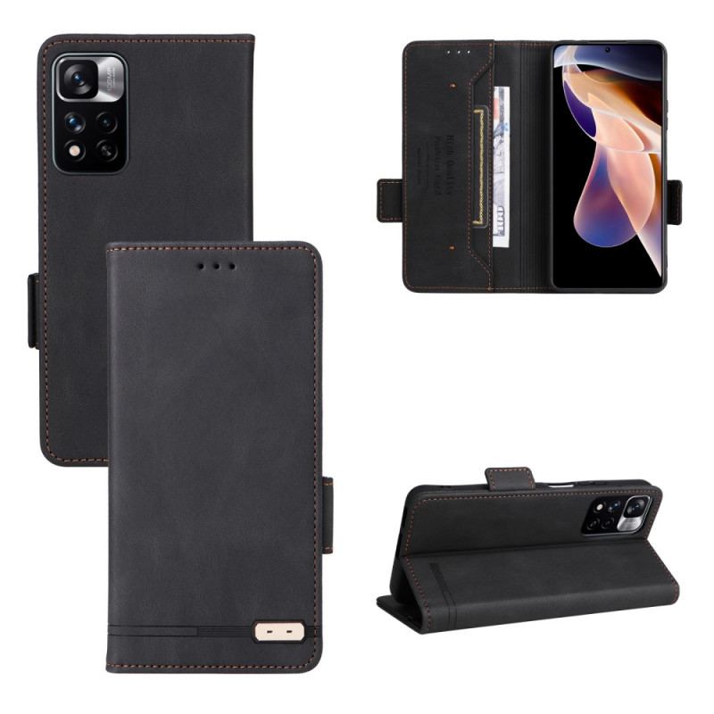 Capa Flip Para Xiaomi Redmi Note 11 Pro Plus 5G Estilo De Couro