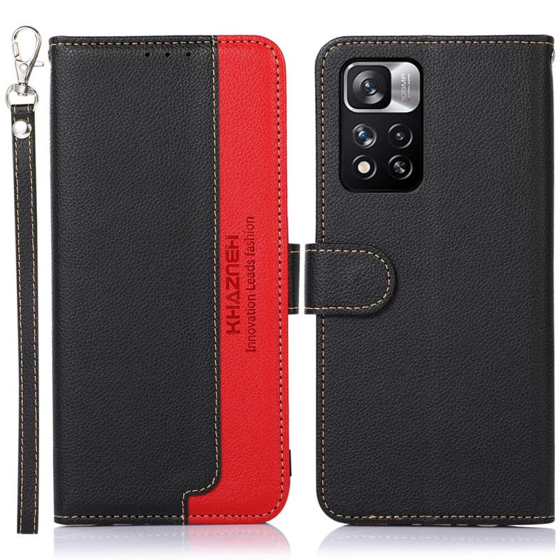 Capa Flip Para Xiaomi Redmi Note 11 Pro Plus 5G Estilo Lichia Rfid Khazneh