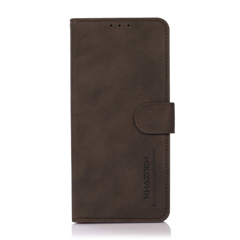 Capa Flip Para Xiaomi Redmi Note 11 Pro Plus 5G Khazneh Efeito Couro