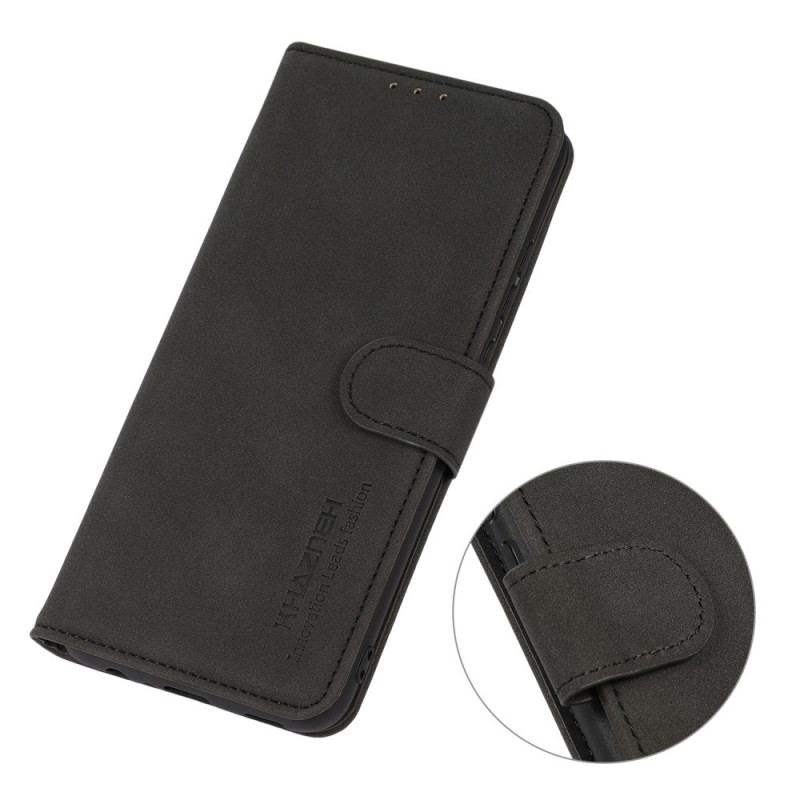 Capa Flip Para Xiaomi Redmi Note 11 Pro Plus 5G Khazneh Efeito Couro