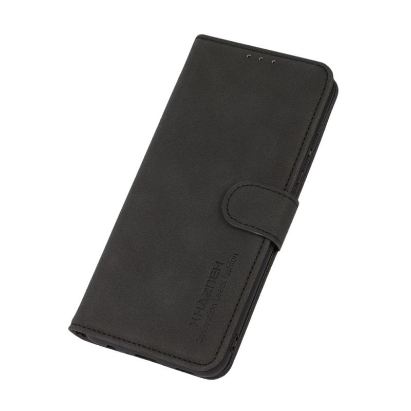 Capa Flip Para Xiaomi Redmi Note 11 Pro Plus 5G Khazneh Efeito Couro