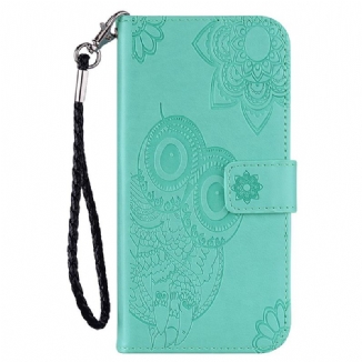 Capa Flip Para Xiaomi Redmi Note 11 Pro Plus 5G Mandala Coruja