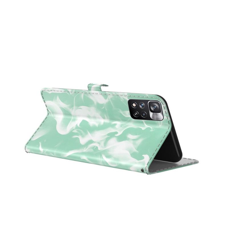 Capa Flip Para Xiaomi Redmi Note 11 Pro Plus 5G Padrão Abstrato